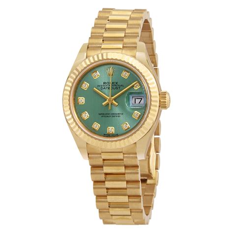 green rolex womens|Lady.